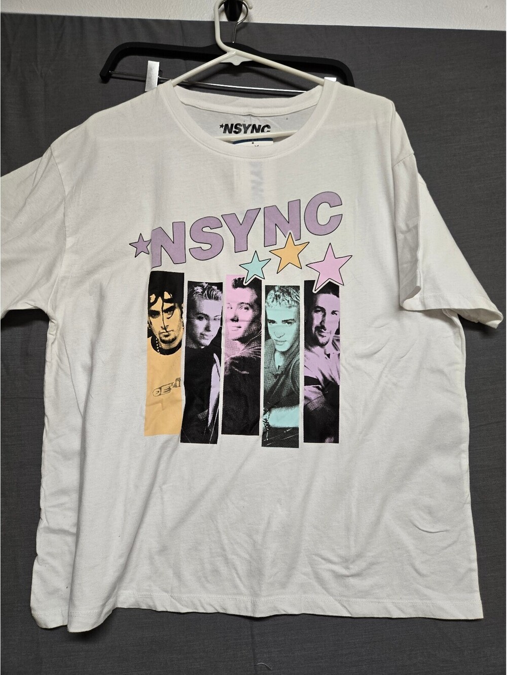 NSYNC Vintage Band Graphic T-Shirt White Size Large